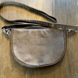 Jewell by Thirty-One Brown Leather Crossbody Bag